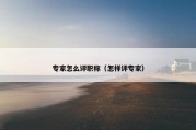 专家怎么评职称（怎样评专家）