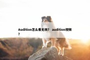 Audition怎么看无损？ audition视频？