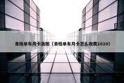 青桔单车月卡洛阳（青桔单车月卡怎么收费2020）