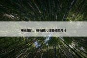 所有图片，所有图片设置相同尺寸