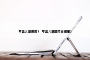 平昌儿童乐园？ 平昌儿童医院在哪里？