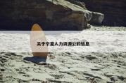 关于宁夏人力资源公的信息