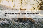亮虎excel课程如何报名（南京亮虎文化传媒有限公司）