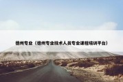 德州专业（德州专业技术人员专业课程培训平台）