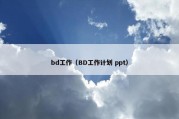 bd工作（BD工作计划 ppt）