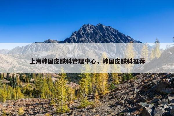 上海韩国皮肤科管理中心,韩国皮肤科推荐 上海韩国皮肤科管理中心,韩国皮肤科推荐