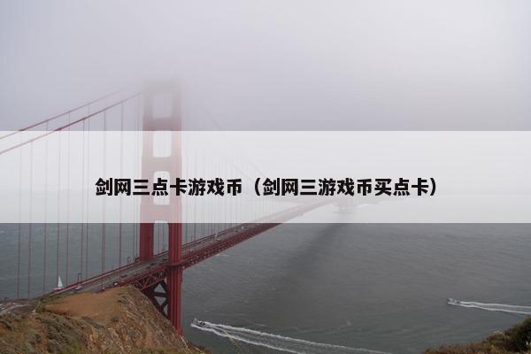 剑网三点卡游戏币（剑网三游戏币买点卡）