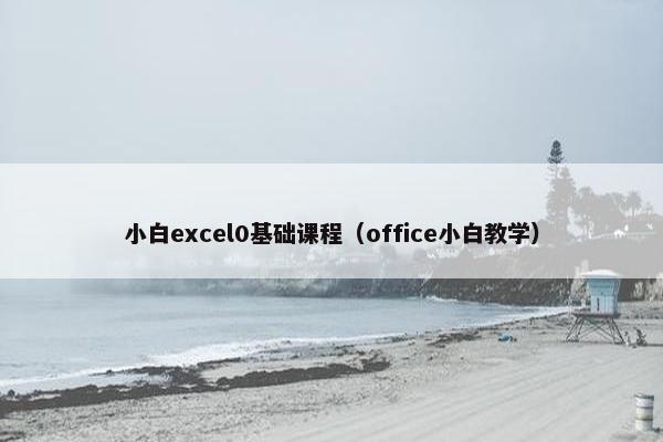 小白excel0基础课程(office小白教学) 小白excel0基础课程(office小白教学)