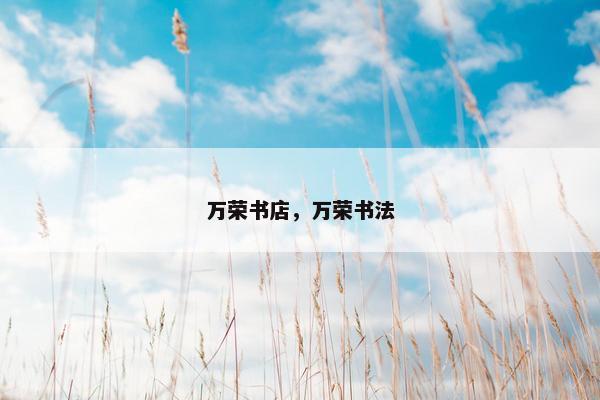 万荣书店，万荣书法