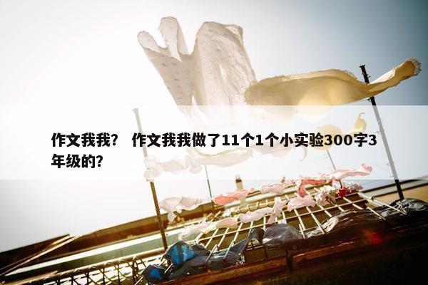 作文我我? 作文我我做了11个1个小实验300字3年级的? 作文我我? 作文我我做了11个1个小实验300字3年级的?