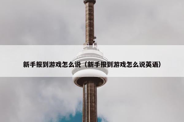 新手报到游戏怎么说(新手报到游戏怎么说英语) 新手报到游戏怎么说(新手报到游戏怎么说英语)