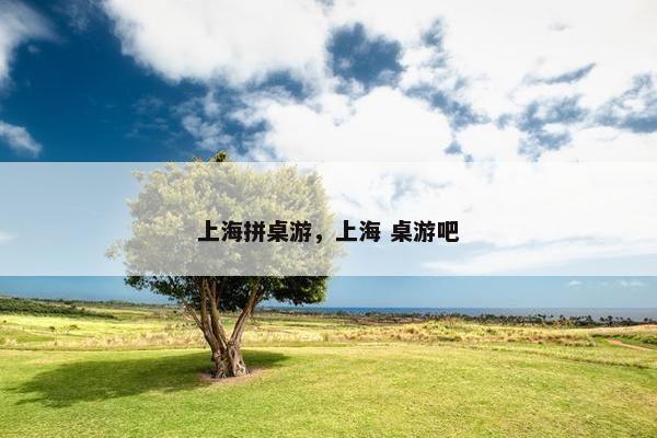 上海拼桌游，上海 桌游吧