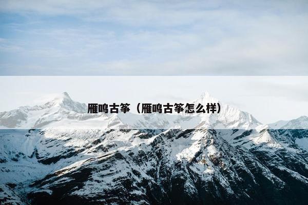 雁鸣古筝（雁鸣古筝怎么样）
