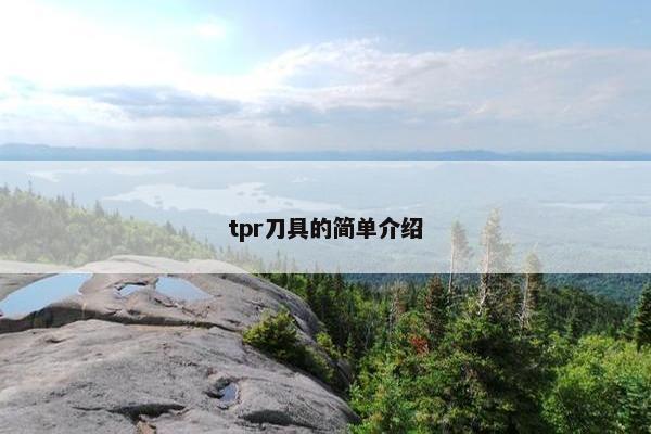 tpr刀具的简单介绍 tpr刀具的简单介绍