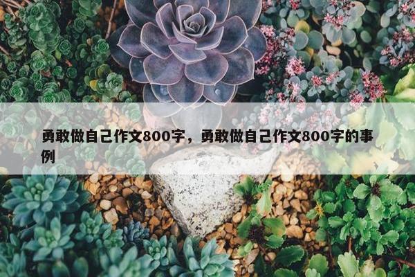 勇敢做自己作文800字，勇敢做自己作文800字的事例