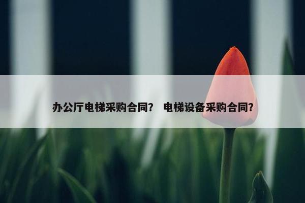 办公厅电梯采购合同? 电梯设备采购合同? 办公厅电梯采购合同? 电梯设备采购合同?