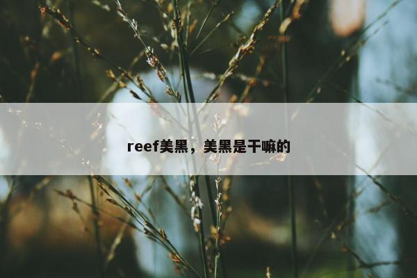 reef美黑,美黑是干嘛的 reef美黑,美黑是干嘛的