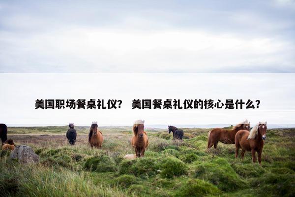 美国职场餐桌礼仪？ 美国餐桌礼仪的核心是什么？