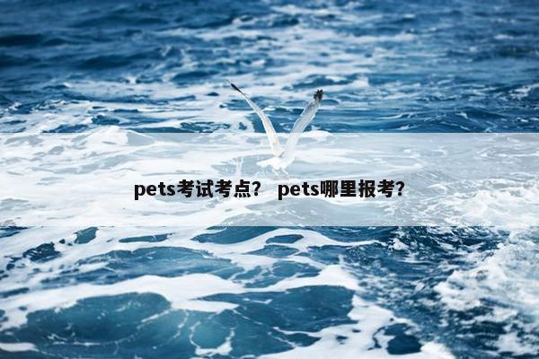 pets考试考点？ pets哪里报考？