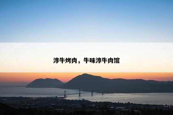 淳牛烤肉，牛味淳牛肉馆